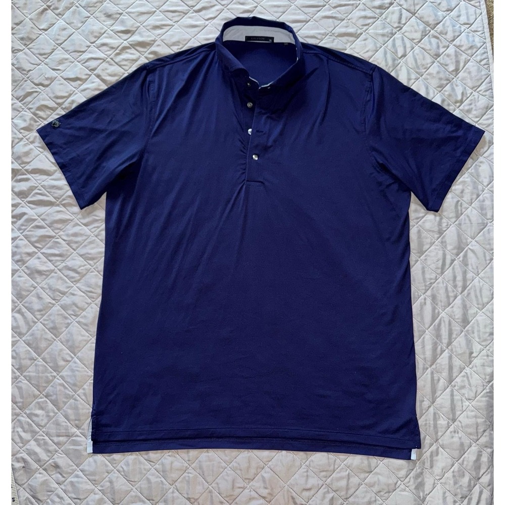Greyson Men's Polo Collared Shirt Blue Golf Performance Stretch Size XLarge